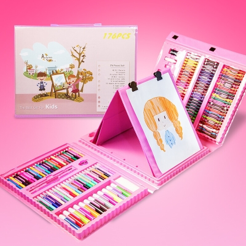 水彩笔工具画画女童女孩8-10岁玩具小学生画笔箱儿童礼物绘画套装