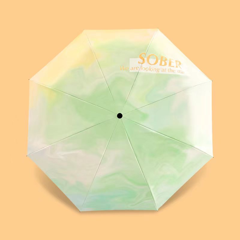 抽象渐变流体全自动雨伞女晴雨两用小巧便捷太阳伞防晒防紫外线伞