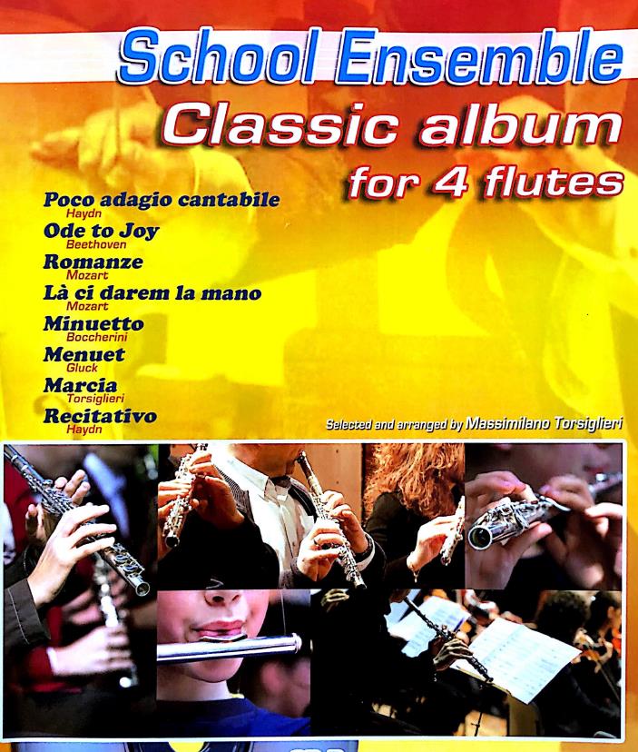 长笛56曲谱+伴奏 初级古典四重奏 School Ensemble Classic
