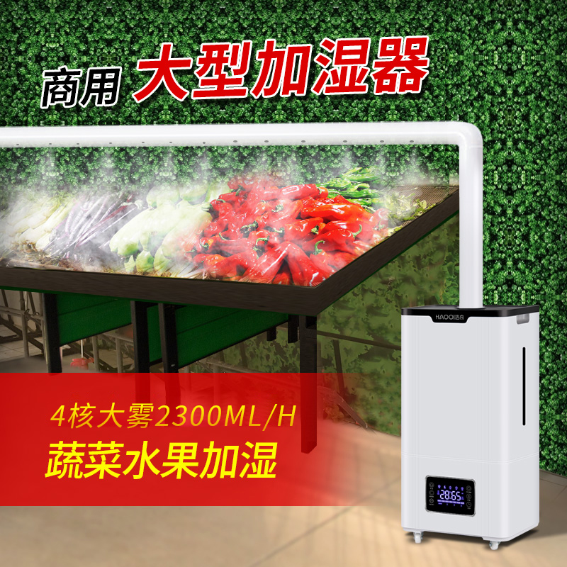 浩奇工业加湿器大雾量家用静音大型蔬菜保鲜喷雾器水果商用回潮机