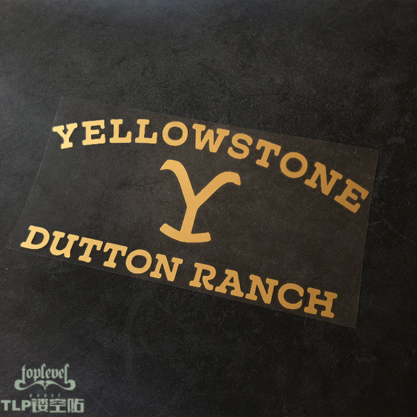 TLP镂空车贴 美剧经典黄石Yellowstone达顿家族标志西部牛仔贴纸