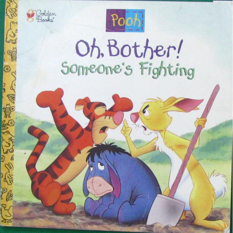 Oh Bother! Someones Fighting by Nikki Grimes平装Golden Book哦，兄弟！有人在打架！