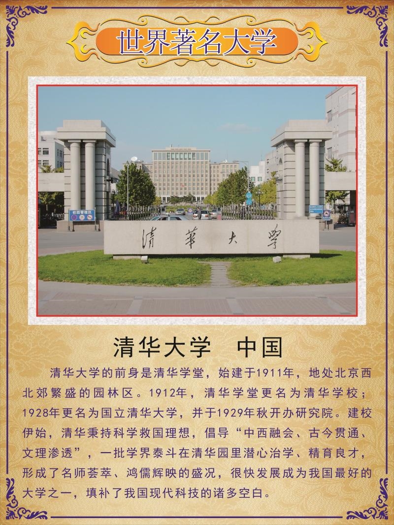 中国名校985211工程大学简介墙贴全国双一流大学名校介绍海报挂图