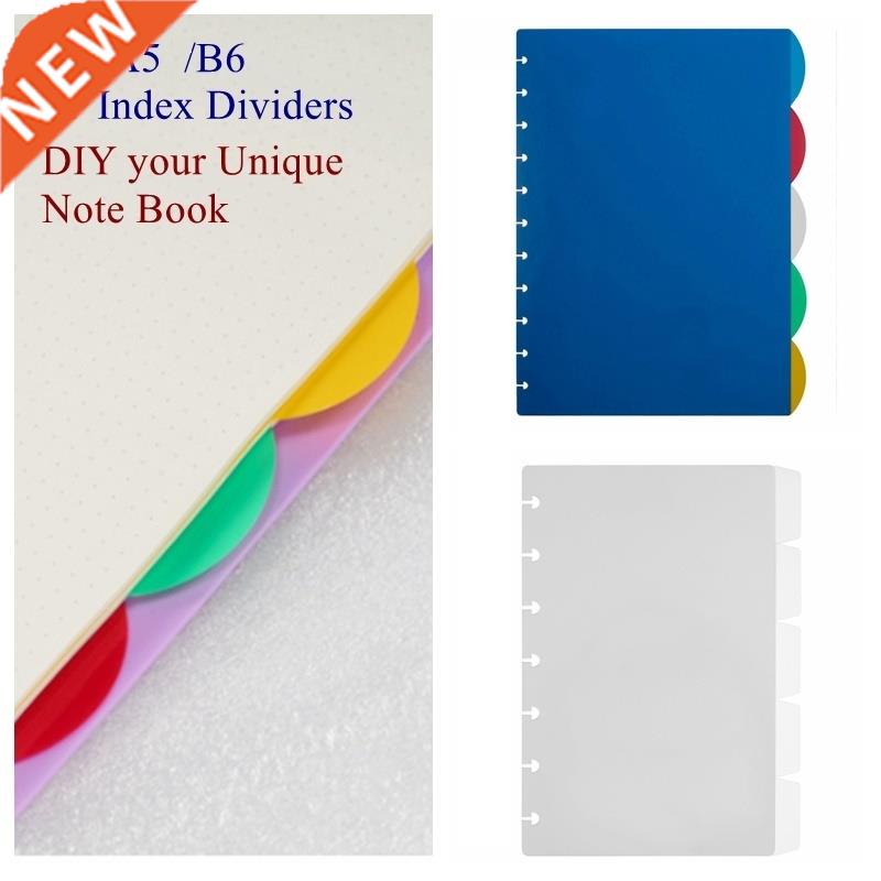 A4/A5/B6 Colorful Index Planner Dividers with Mushroom Holes