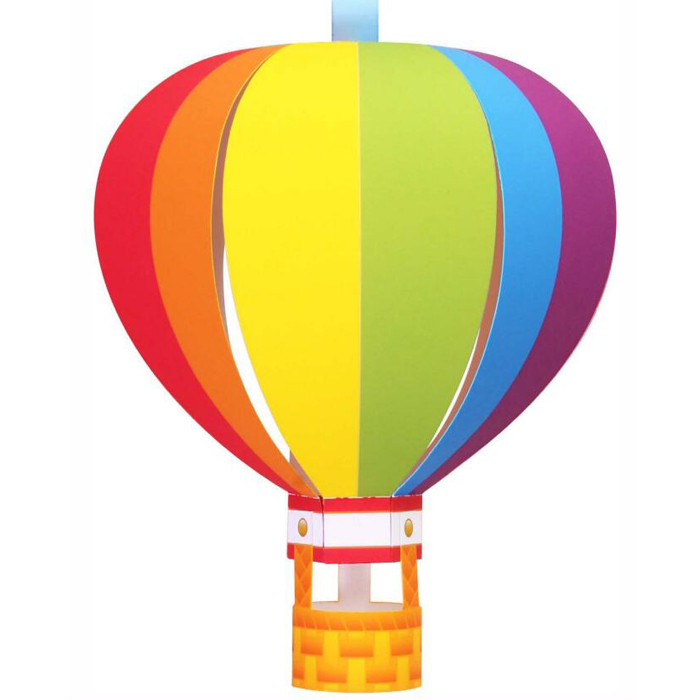 儿童益智DIY立体手工制作卡通迷你热气球3D纸质模型纸艺玩具