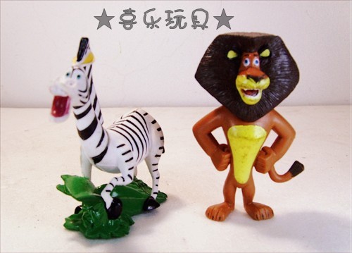 迪士尼梦工厂动画马达加斯加狮子斑马儿童玩具模型摆件蛋糕装饰