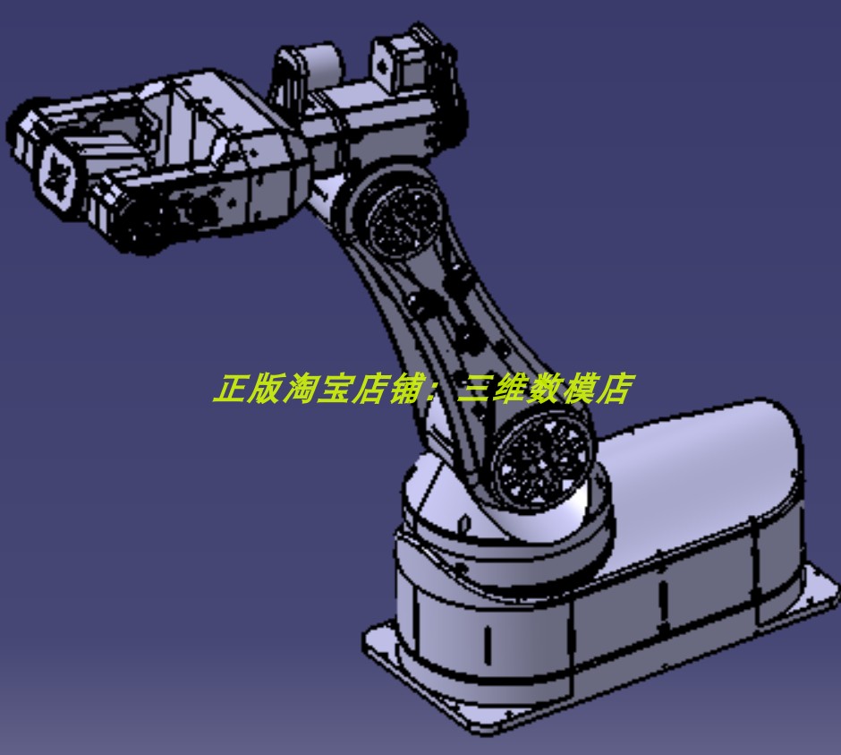7七自由度DOF电动机器人机械手臂3D三维几何数模型皮带轮传动结构