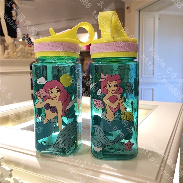 香港迪士尼代购 Ariel 爱丽儿 小美人鱼 公主 儿童吸管杯水壶水樽