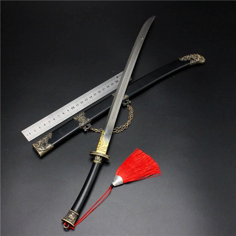 中国古剑 明代 锦衣卫兵器 绣春刀合金模型 50cm送展架