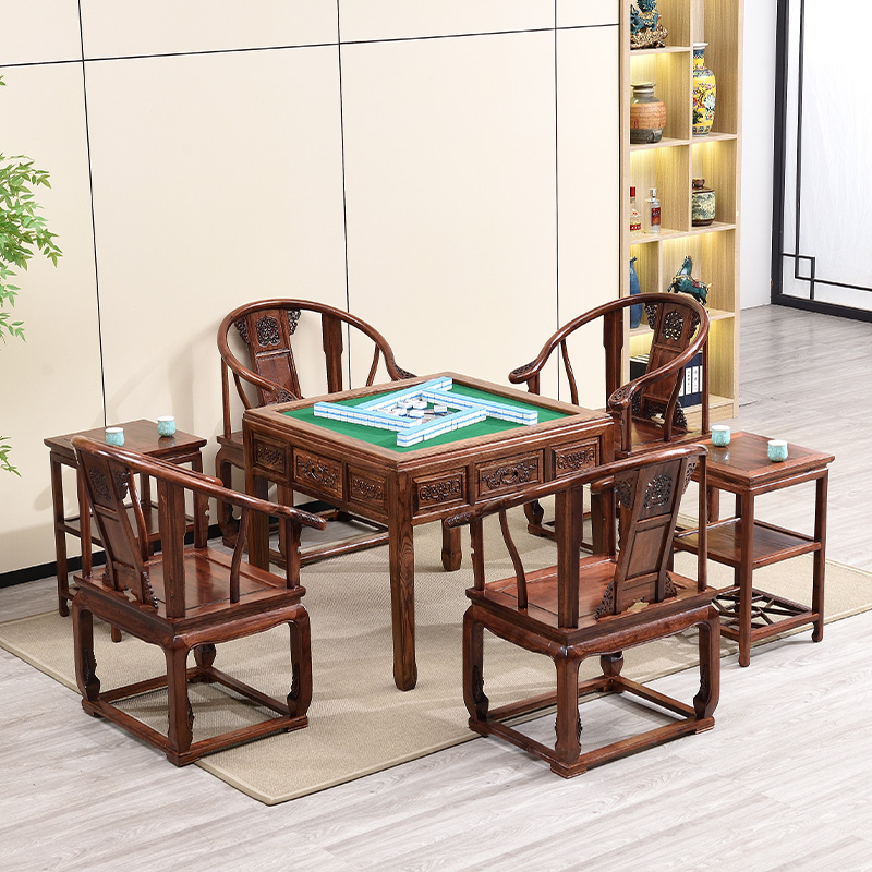中式全新实木麻将桌餐桌两用全自动麻将机家用多功能电动棋牌桌