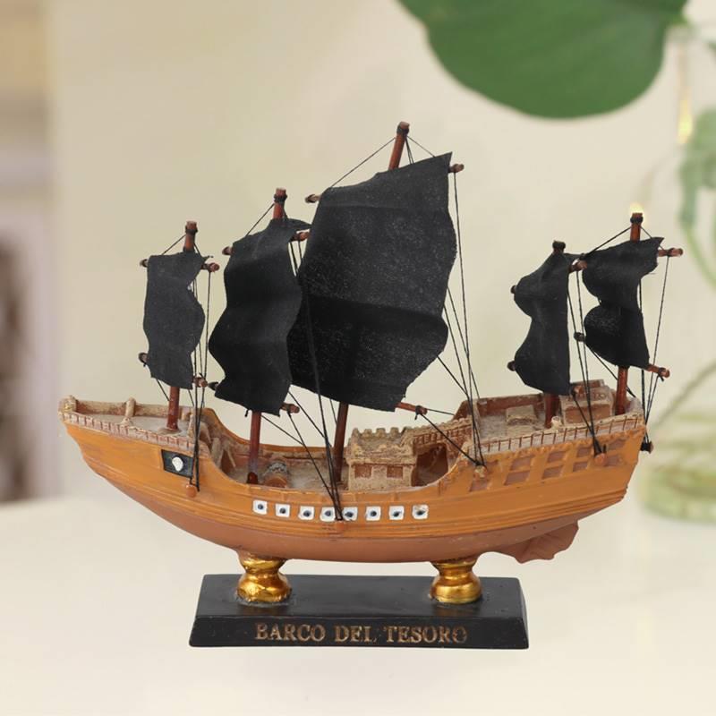 船模型摆件哥德堡号郑和下西洋树脂帆船模型客厅儿童房摆件装饰手