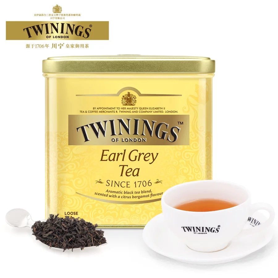 英国川宁Twinings豪门格雷伯爵红茶500g进口茶叶罐装烘焙奶茶专用