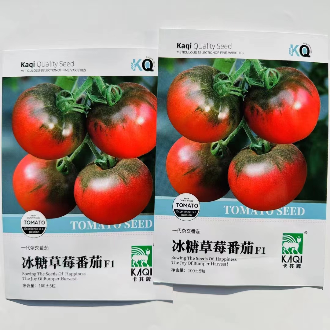 卡其冰糖草莓茄种子中早熟绿肩西红柿种籽无限生长型酸甜可口高产