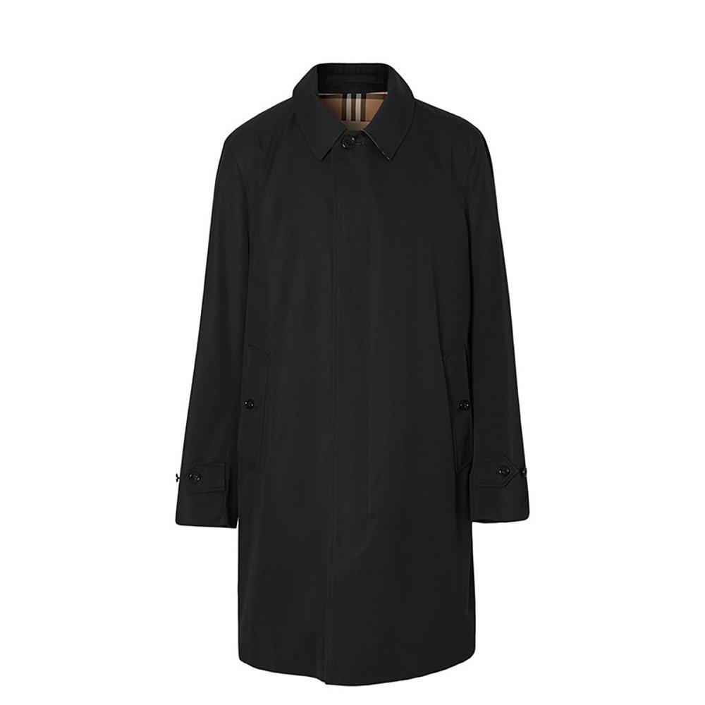BURBERRY/博柏利 男士黑色棉质皮姆利科版型轻便大衣风衣（英码）