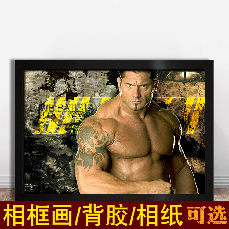 WWE摔跤海报 兰迪奥顿健身房运动拳击散打巴蒂斯塔约翰塞纳装饰画