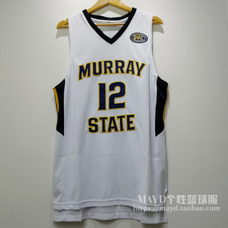 莫兰特球衣 12号Ja Morant大学美式篮球服运动背心比赛刺绣训练服