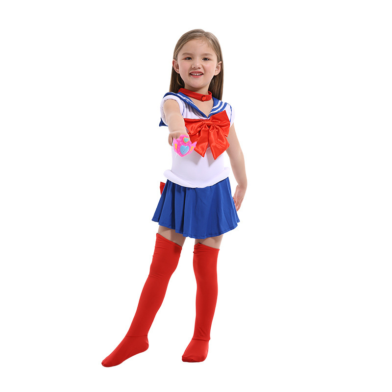 儿童 化妆舞会 装扮演出衣服 女 厂家直销 美少女战士 水手服