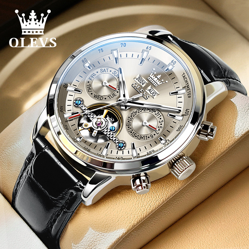 瑞士欧利时男士手表机械表正品镂空全自动多功能时尚夜光品牌腕表