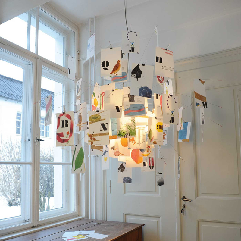 2021年新款客厅吊灯法式艺术简约创意DIY相册卡片卧室灯具