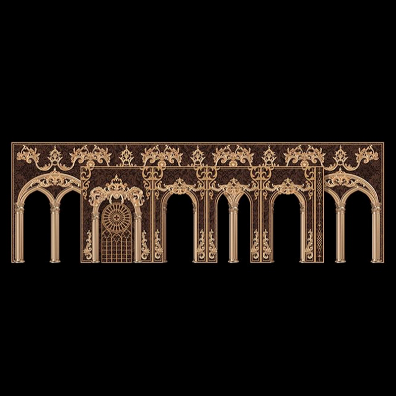 13款欧式婚礼拱门罗马柱背景psd设计仪式交接区高清KT素材657