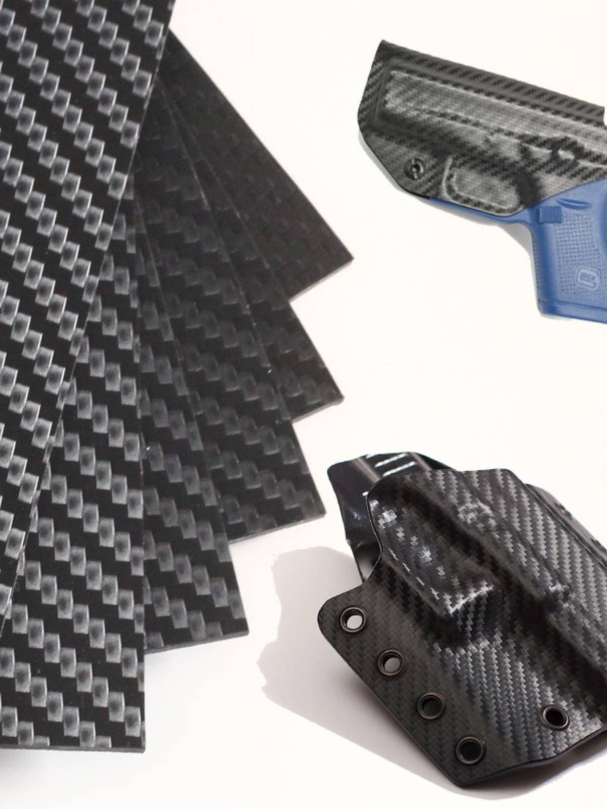 新品刀鞘K板碳纤维斜纹KYDEX板刀套K鞘制作材料碳纤纹路热塑板1.5