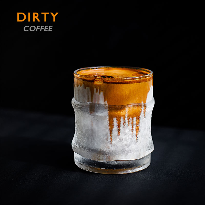 像冰川挂在咖啡上/美式Dirty脏咖杯/水晶玻璃咖啡杯子/小红书网红