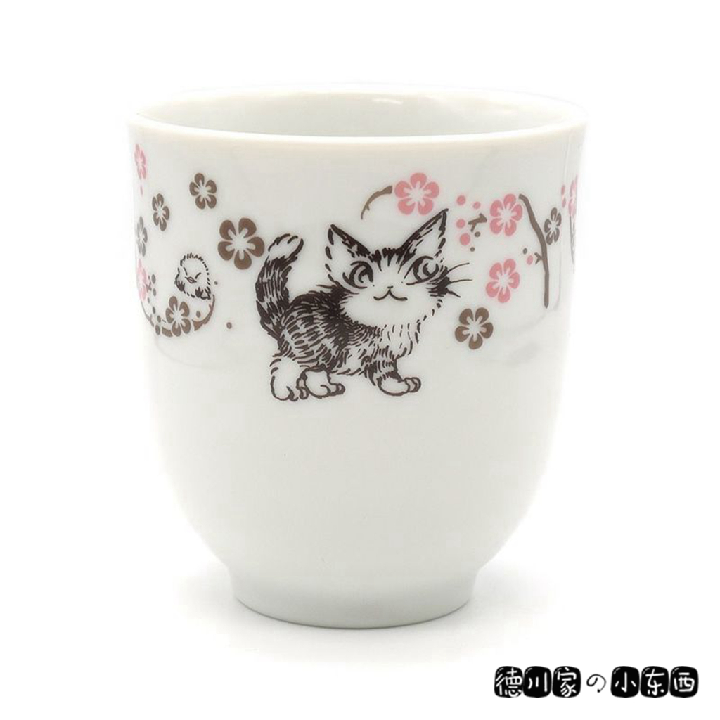 日本代购 DAYAN 达洋猫 梅花 陶瓷 汤吞 茶杯 口杯 水杯