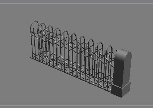 伸缩门电动门3D模型效果图素材（不是实物）3DMAX可打开 0059
