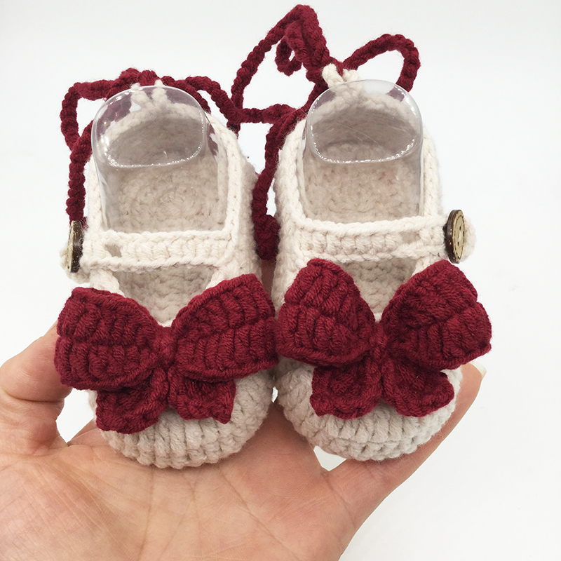 毛线鞋子婴儿成品婴儿钩织鞋小孩毛线鞋宝宝针织鞋婴儿毛线鞋成品
