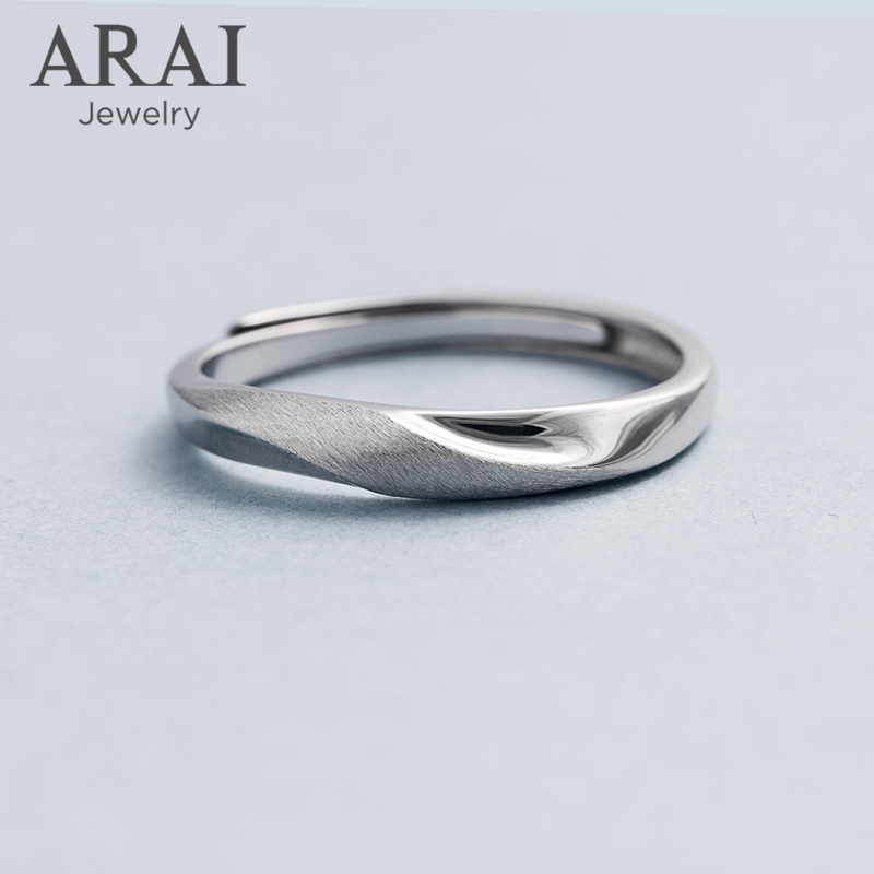 ARAI原创小众设计平行世界宽戒指男女纯银简约潮日韩戒指食指戒指