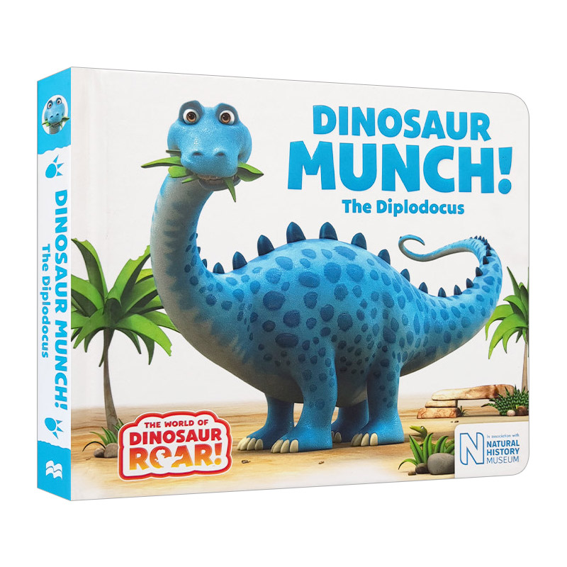 英文原版 Dinosaur Munch! The Diplodocus 梁龙怎么叫 恐龙系列 纸板书 英文版 进口英语原版书籍儿童全英语书