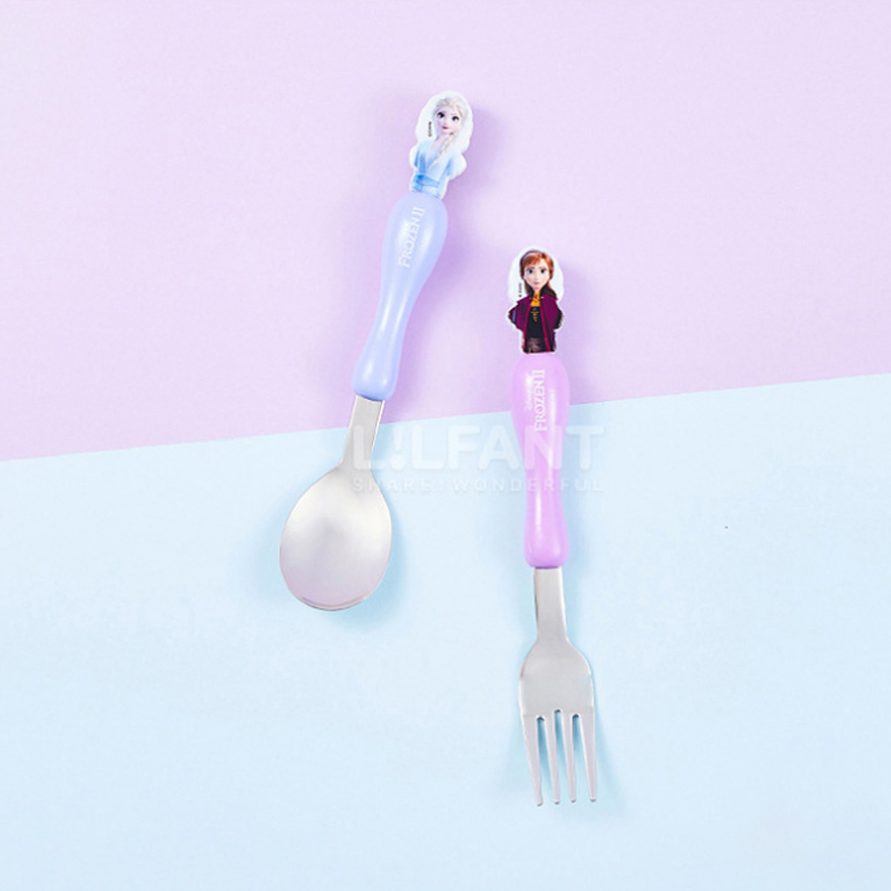 韩国采购冰雪奇缘儿童练习筷不锈钢学习便携餐具初学训练筷勺叉