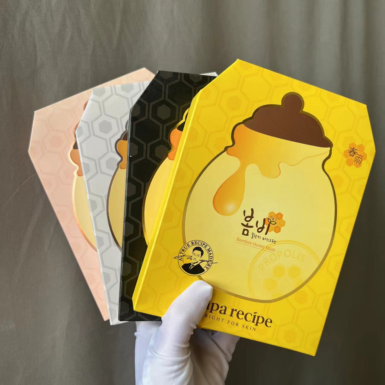 特惠韩国春雨面膜蜂蜜黑蜂胶蜂蜜蓝肽修复补水保湿修护孕妇可用