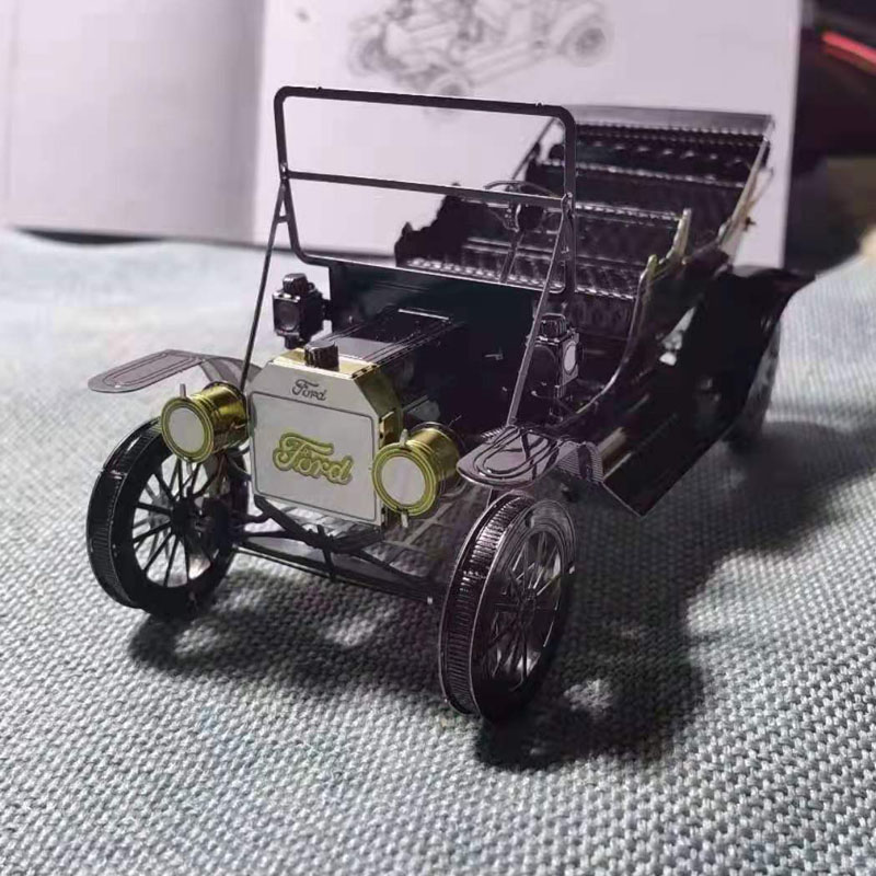 金属手工diy立体3D拼装模型 彩色福特T型老爷车 创意