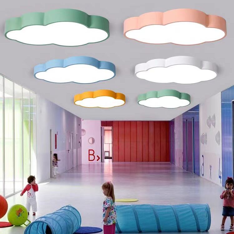 云朵吊灯幼儿园早教培训机构学校儿童乐园教室走廊创意卡通造型灯