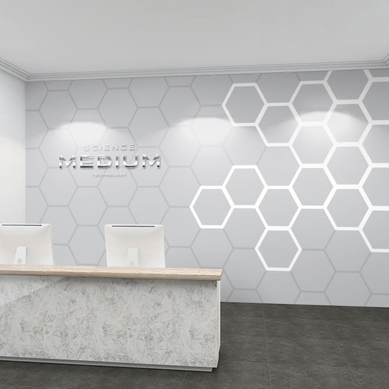 3D立体几何科技感墙纸公司办公室未来风装修VR体验馆电竞网吧壁纸