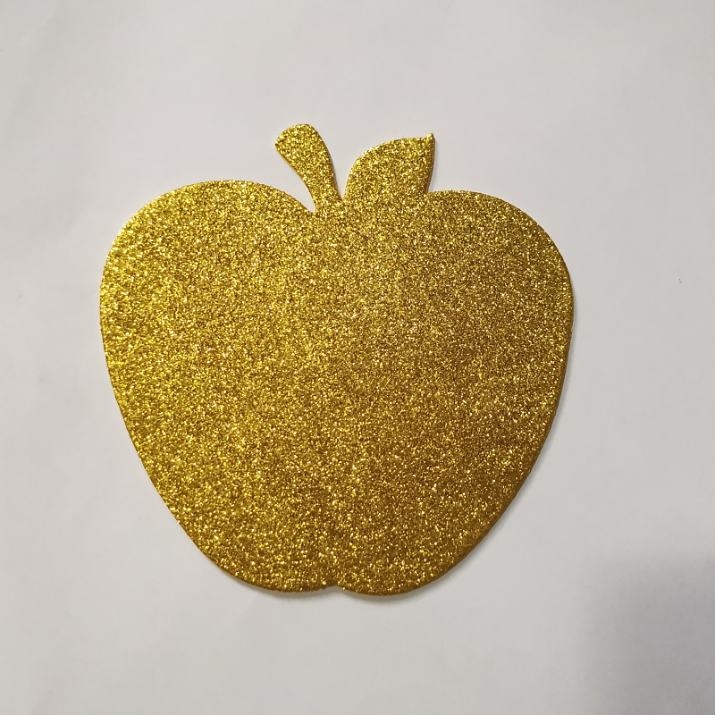 金苹果贴纸金闪闪苹果墙贴金色苹果学生手工装饰海报宣传栏大苹果