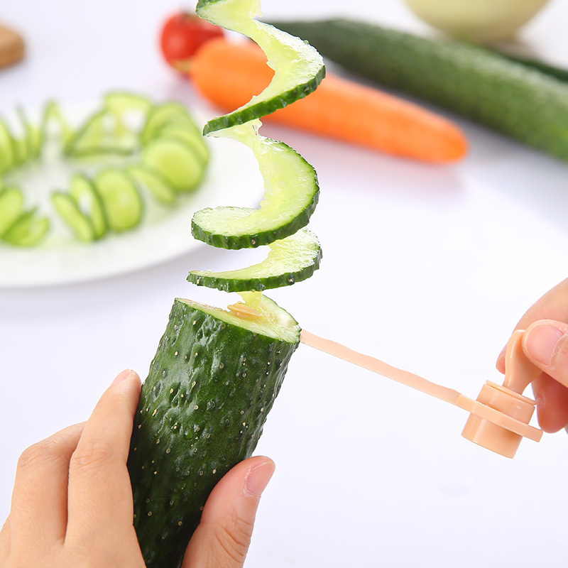 创意螺旋切片器土豆胡萝卜卷花器日本厨师瓜果蔬菜螺旋刨薯塔神器