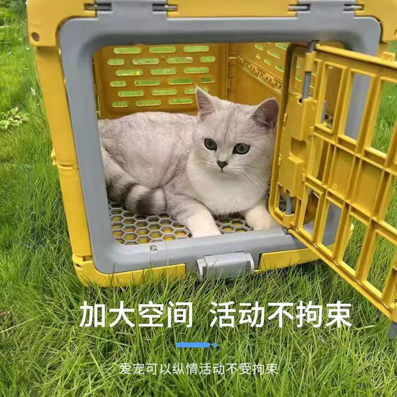 卡罗弗手提猫笼子便携式可折叠狗笼外出透气太空舱宠物航空箱