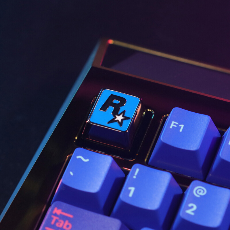 键石R星公司游戏周边logo图标机械键盘锌铝合金金属个性键帽按键