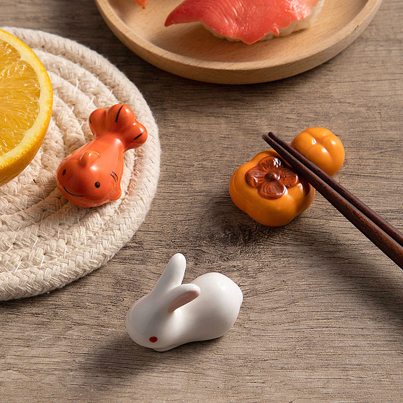 居家家日式筷子架创意家用筷托餐具陶瓷筷子收纳托枕放筷子的架子