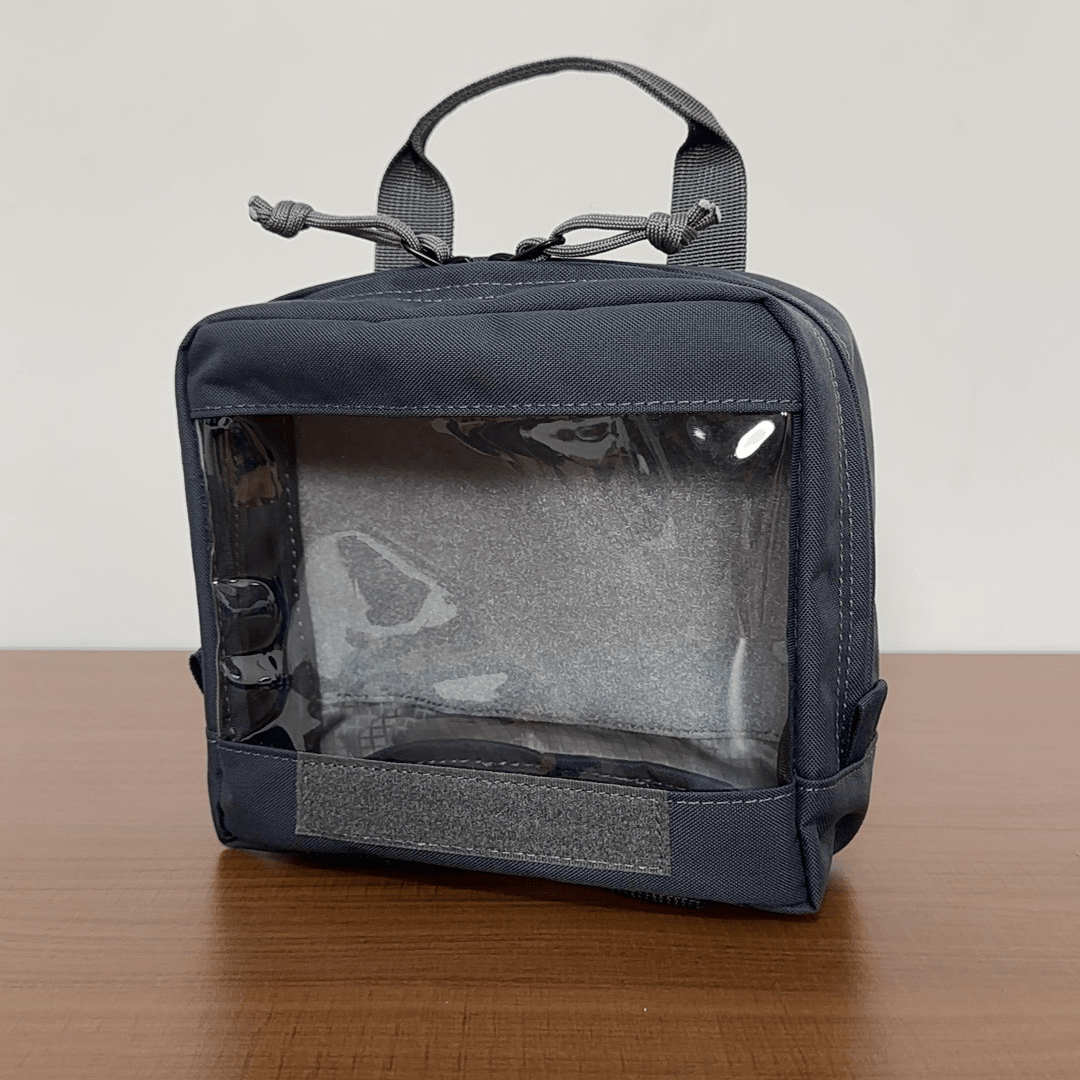 战术透明副包 简易内挂附件袋收纳袋 战术附件包搭配鸟包魔术贴