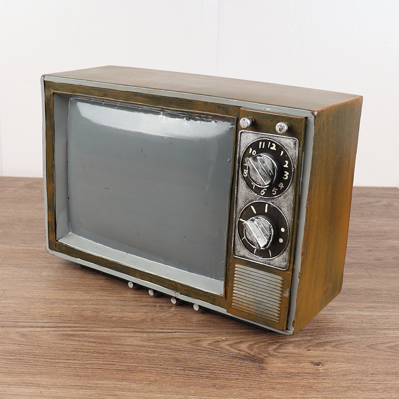 80年代仿真老物件电视机模型怀旧装饰品影视剧摄影道具桌面摆件