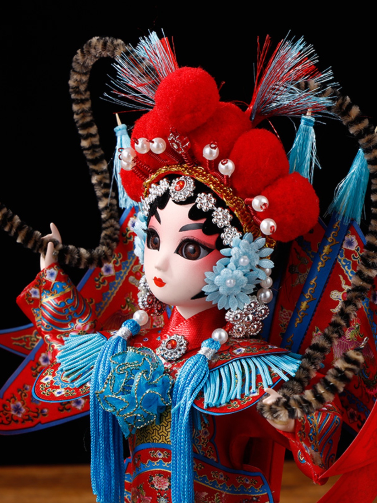 中国风北京绢人 特色手工艺京剧玩偶摆件送老外小礼物品京味娃娃