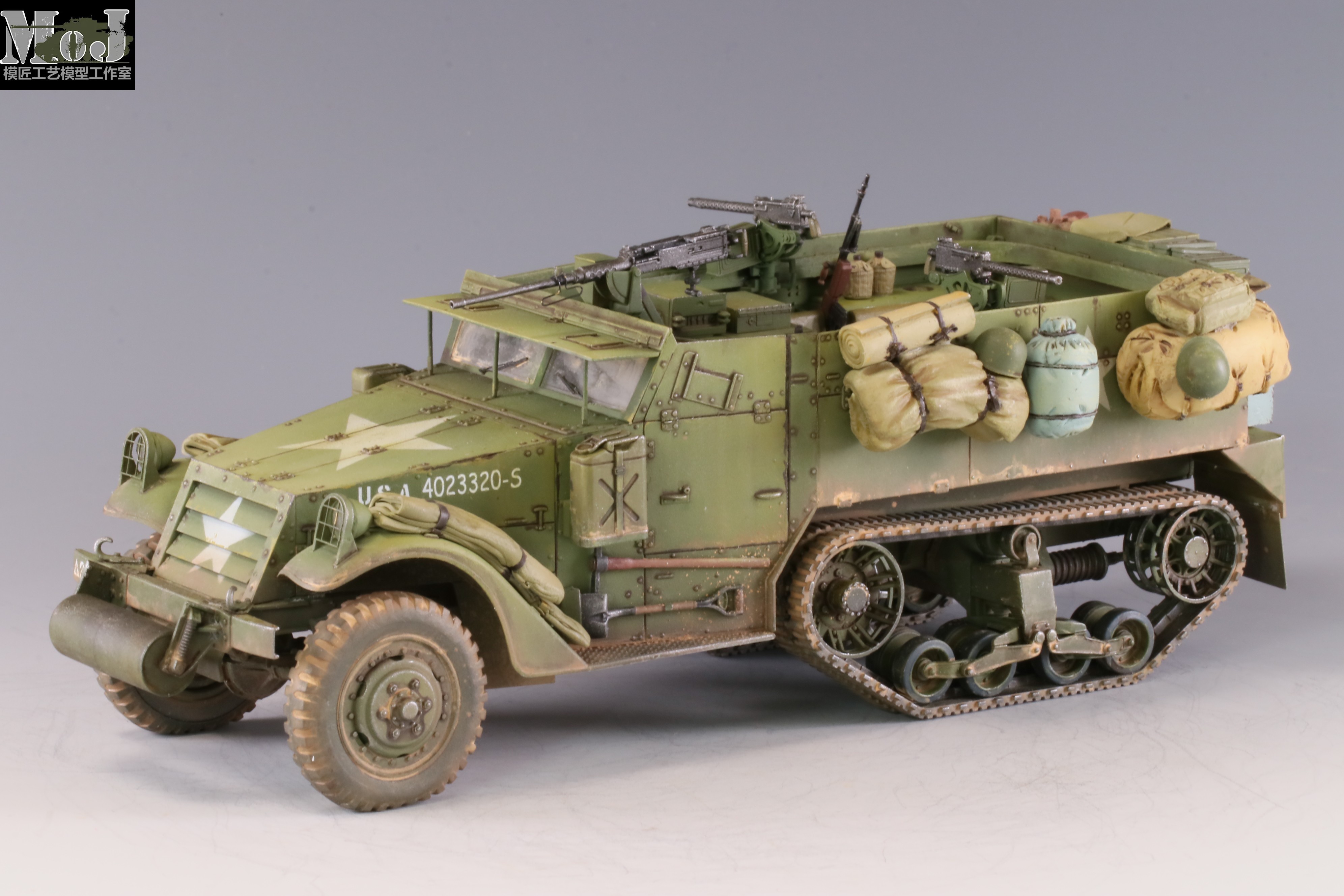 【模匠】威龙 6329 1/35 美国M2A1装甲车 成品代工
