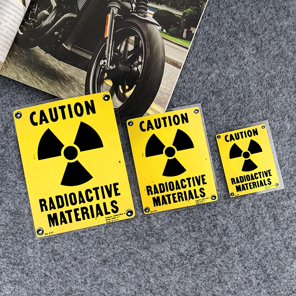 反光车贴核辐射生化危机污染泄露标志危险勿靠近警示贴纸防水防晒