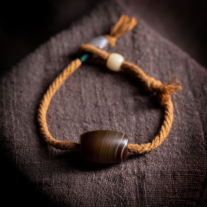 卡杰格朵.天然缠丝玛瑙编绳手链藏式手绳情侣手串饰品原创设计