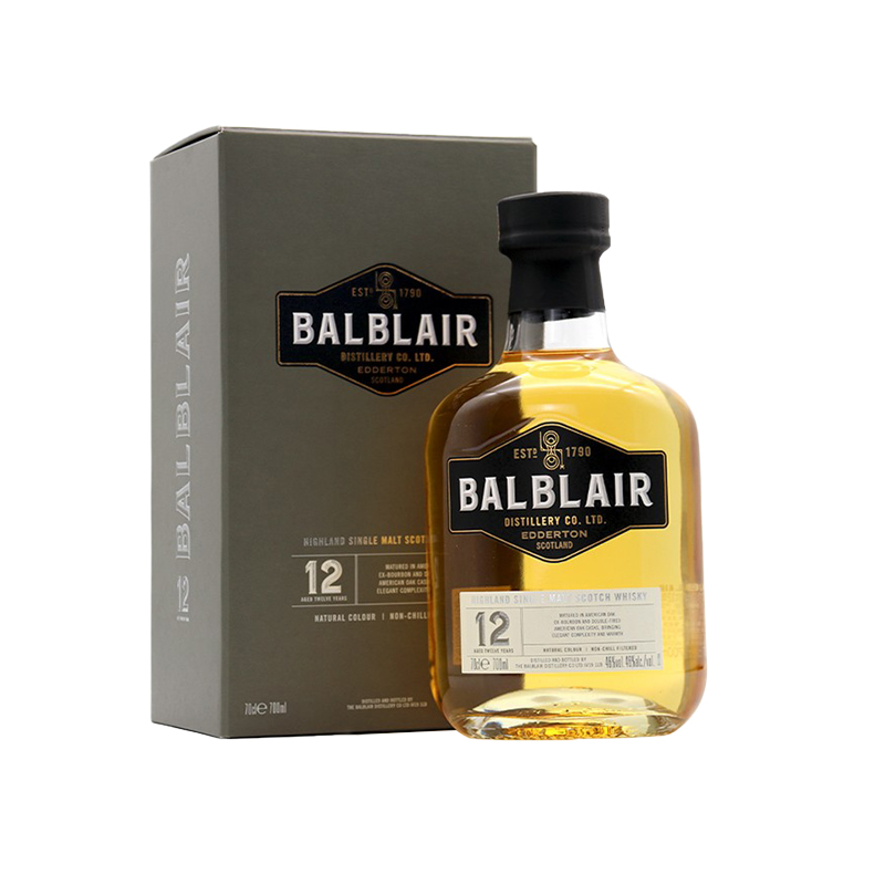 BALBLAIR巴布莱尔 12年单一麦芽苏格兰威士忌700ml英国进口洋酒