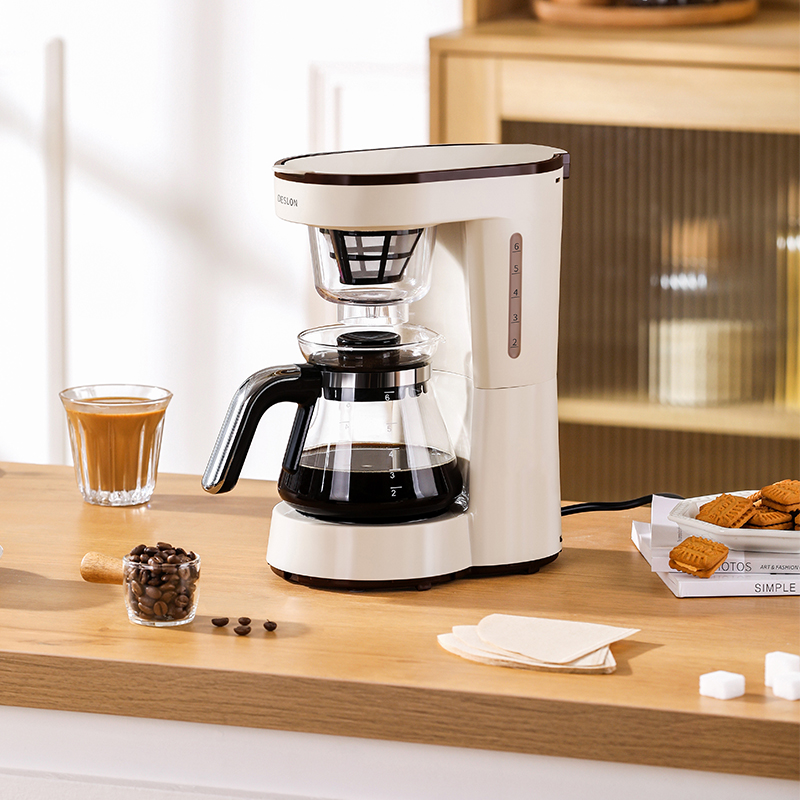 Deslon德世朗 家用小型咖啡机办公室养生壶煮茶器滴滤萃取多功能