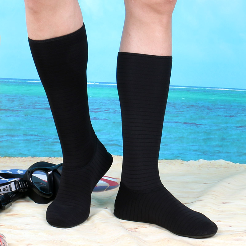 潜水长筒袜5mm沙滩袜高帮男女浮潜游泳脚套防割海底漫步水母鞋子